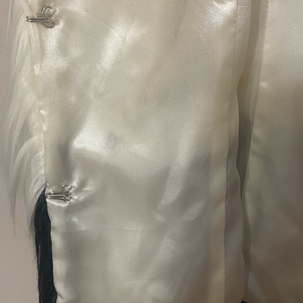 Nieman Marcus Faux Fur Vest in Black and White - Picture 5 of 5
